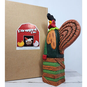 Farmyard Fun Rooster, 'Orpington' 8.27" Tall in Earth Colors, New in Box